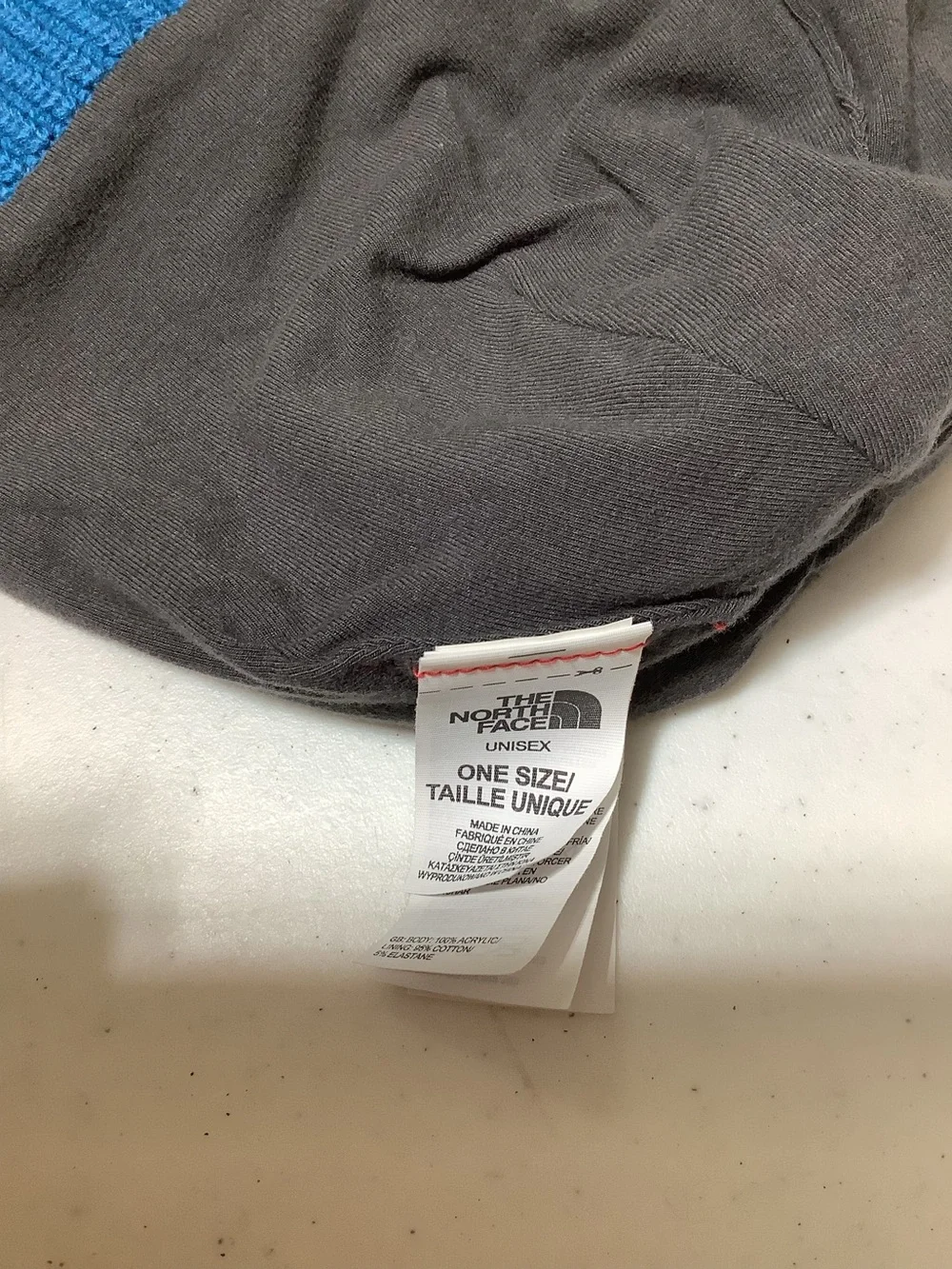 North Face ocean blue beanie